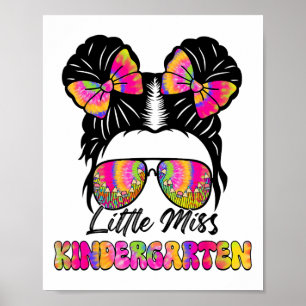 Poster Petite Fille de Maternelle Chignon Décoiffé Retour