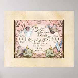 Poster Petite fille personnalisée - Princesse Féerie ench
