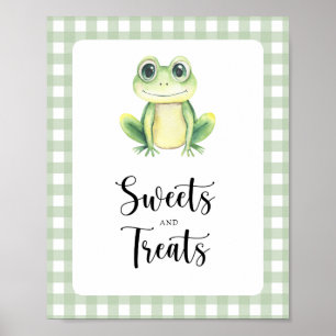 Poster Petite grenouille - bonbons et friandises baby sho