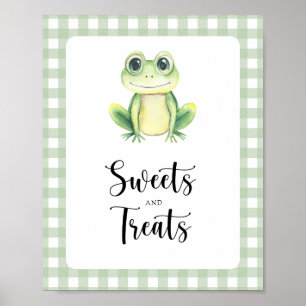 Poster Petite grenouille - fête prénatale pour bébé frian