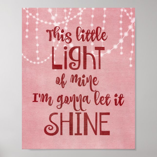 Poster Petite lumière de la mienne citation brillante (Devant)