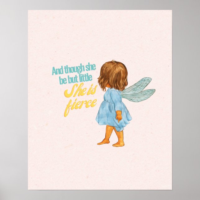 Poster Petite mais féroce Peau brune douce Fée   (Devant)