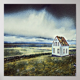 Poster Petite maison lointaine