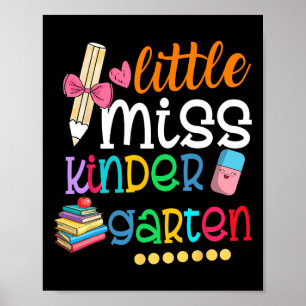 Poster Petite Melle Maternelle Pour Enfants Filles Retour