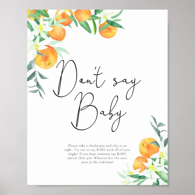 Poster Petite mignonne Ne dis pas bébé (Devant)