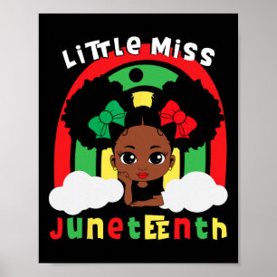 Poster Petite Miss Junetten Girl Toddler Histoire noire