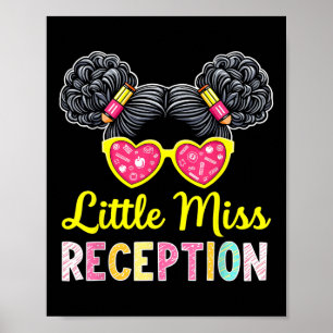Poster Petite Miss Réception Filles Enfants Retour À L'Éc