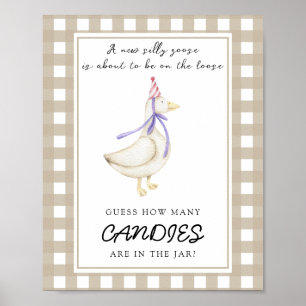 Poster Petite oie - devinez combien de bonbons