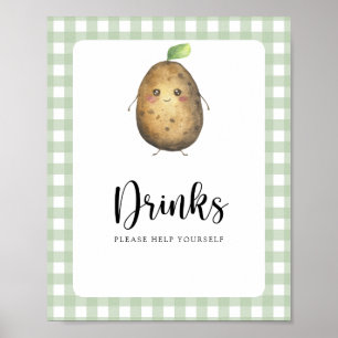 Poster Petite pomme de terre - Boissons, servez-vous
