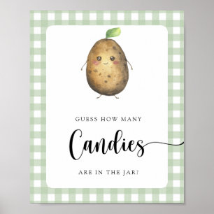 Poster Petite pomme de terre - devine combien de bonbons
