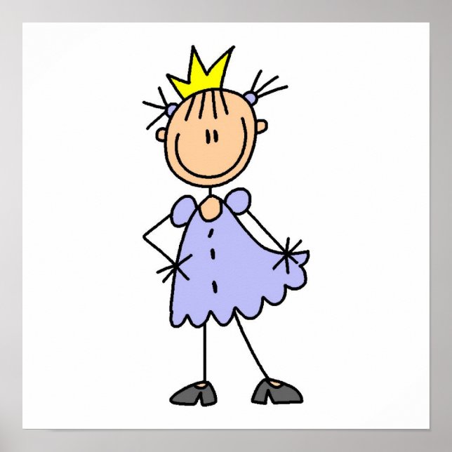 Poster Petite princesse avec couronne (Devant)