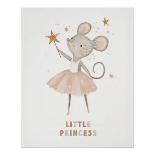 Poster Petite Princesse Ballerine, Joli Décor de Chambre 