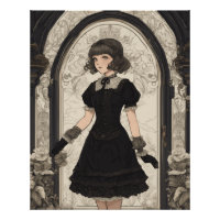 Petite robe noire Couture Imaginaire Vintage Manga