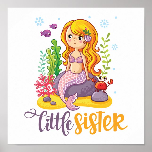 Poster Petite soeur 🧜 ‍ ♀️ Mermaid (Devant)
