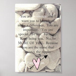 Poster Petite toile d'amour pour les gens d'énergie posit