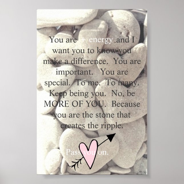 Poster Petite toile d'amour pour les gens d'énergie posit (Devant)