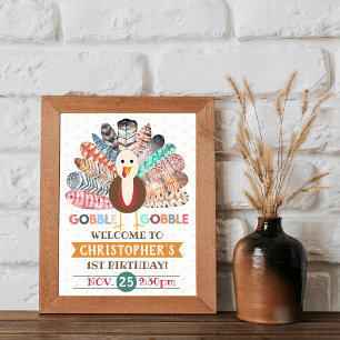 Poster Petite Turquie Thanksgiving N'importe quel âge fêt