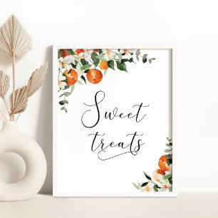 Poster Petites douceurs mignonnes. Gâteaux aux agrumes