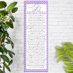 Poster Petites instructions de la vie Clair violet