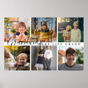 Poster Petits-Enfants Font Vie Grand 6 Cadeau Photo Pour 