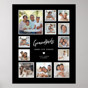 Poster Petits-enfants Rendent la Vie Géniale Grille de Co