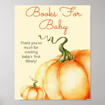 Petits livres Citrouilles pour l'affiche pour bébé