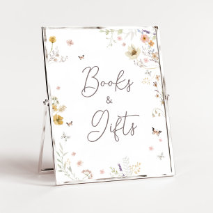Poster Petits livres et cadeaux de printemps Fleur sauvag