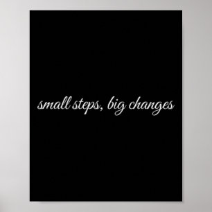 Poster Petits pas, grands changements, thérapie de santé