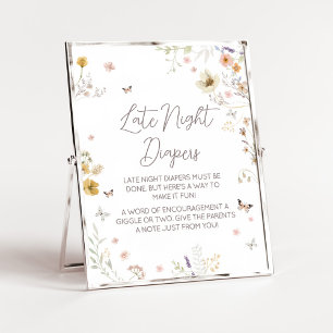 Poster Petits plongeurs de nuit botaniques Fleurs sauvage
