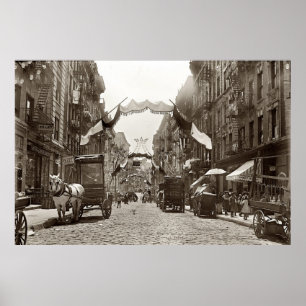 Poster Peu de rue NYC Photograph (1908) de l'Italie Mott
