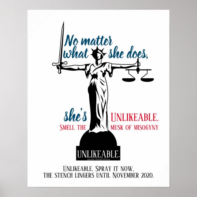Poster Peu importe ce qu'elle fait elle est improbable po (Devant)