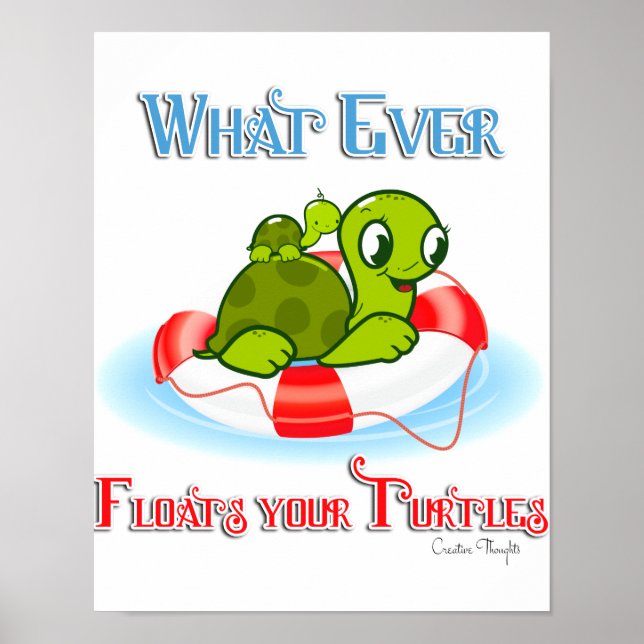 Poster Peu importe ce qui flotte vos tortues 2 (Devant)