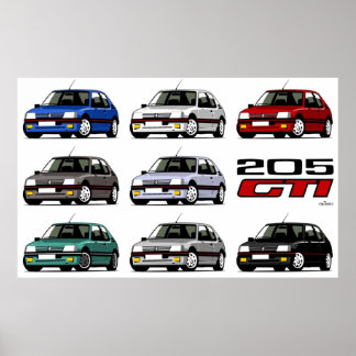 Poster Peugeot 205 GTI