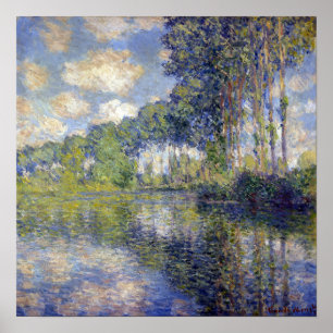 Poster Peupliers de Claude Monet sur l'Epte