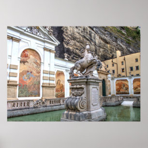 Poster Pferdeschwemme Salzbourg Autriche