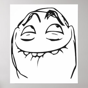 Poster PFFTCH Raughing Rage Face Comique Mème