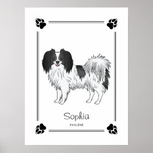 Poster Phalène avec pattes noires et nom de chien personn