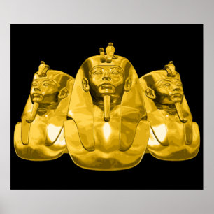 Poster Pharaon d'Égypte dorée