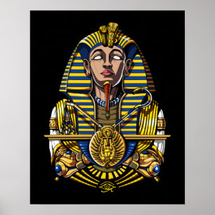 Poster Pharaon égyptien Toutankhamon Roi Tut