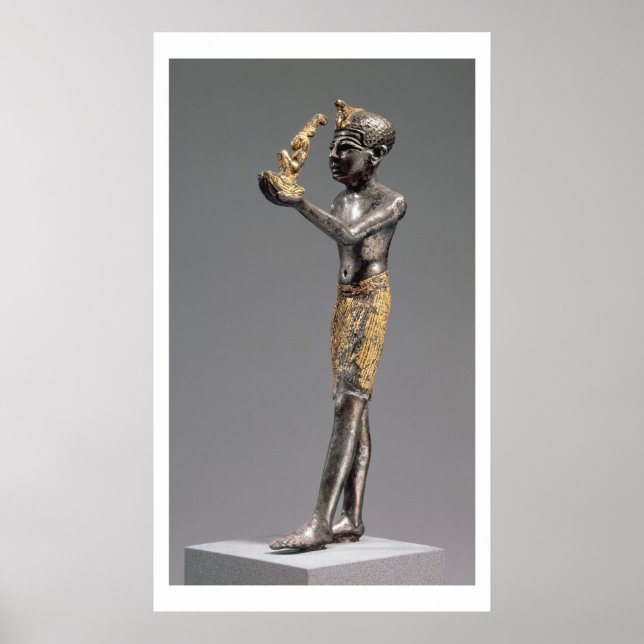 Poster Pharaon en offrande devant la déesse Maat (Devant)