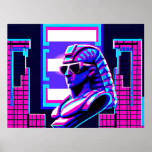 Poster Pharaon Synthwave