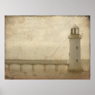 Poster Phare Avec Texture