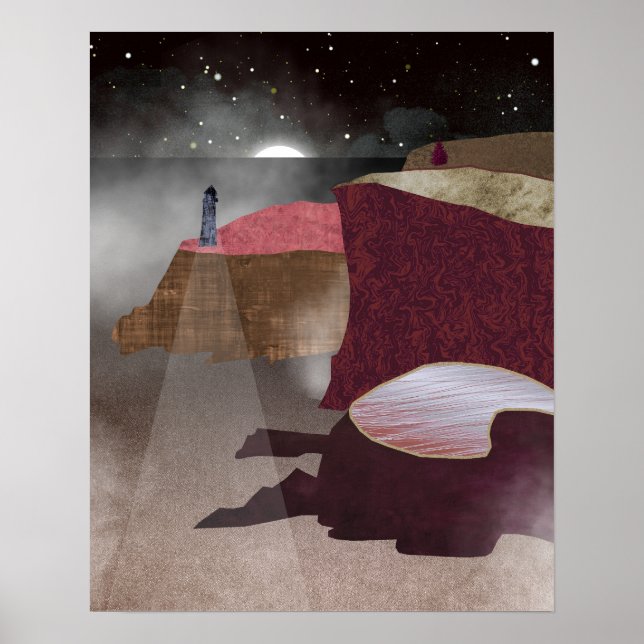 Poster Phare brumeux (Devant)