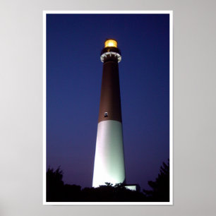 Poster Phare de Barnegat la nuit