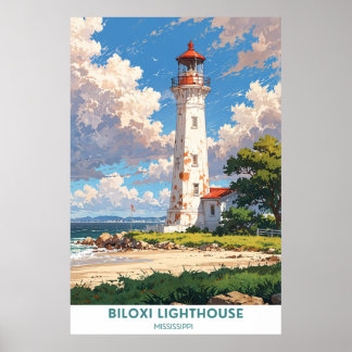 Poster Phare de Biloxi, Mississippi