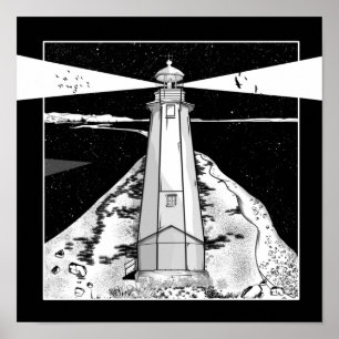 Poster Phare de Boulder Bank