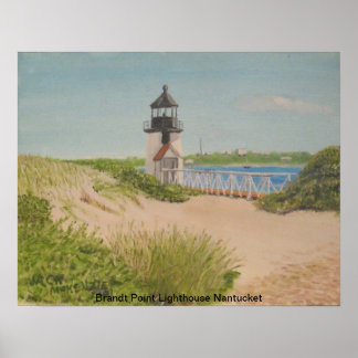 Poster Phare de Brandt Point - Nantucket