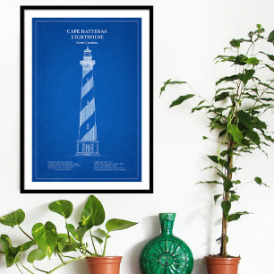 Poster Phare de Cape Hatteras - Caroline du Nord - AD