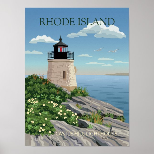 Poster Phare de Castle Hill (Devant)