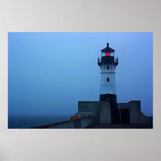 Poster Phare de Foggy North Pier